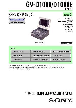 Сервисная инструкция Sony GV-D1000E ― Manual-Shop.ru