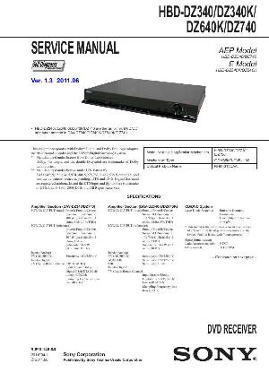 Сервисная инструкция Sony HBD-DZ340K, HBD-DZ640K, HBD-DZ740 ― Manual-Shop.ru
