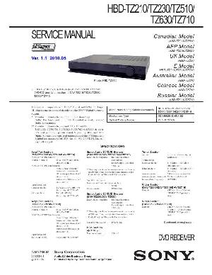 Сервисная инструкция Sony HBD-TZ210, HBD-TZ230, HBD-TZ510, HBD-TZ630, HBD-TZ710 ― Manual-Shop.ru