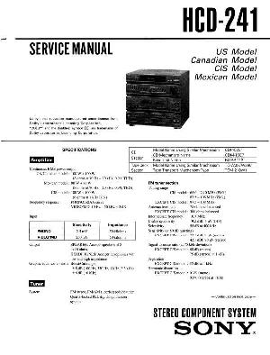 Сервисная инструкция Sony HCD-241  ― Manual-Shop.ru