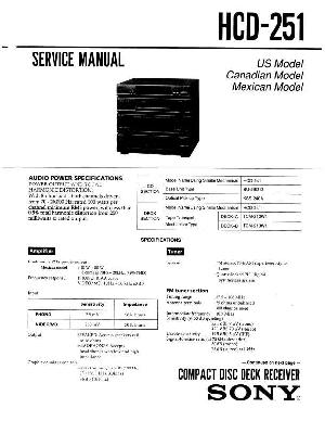 Сервисная инструкция Sony HCD-251  ― Manual-Shop.ru