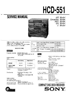 Сервисная инструкция Sony HCD-551  ― Manual-Shop.ru