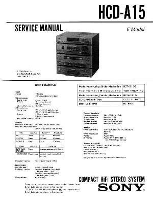 Сервисная инструкция Sony HCD-A15  ― Manual-Shop.ru