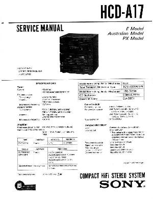 Сервисная инструкция Sony HCD-A17  ― Manual-Shop.ru