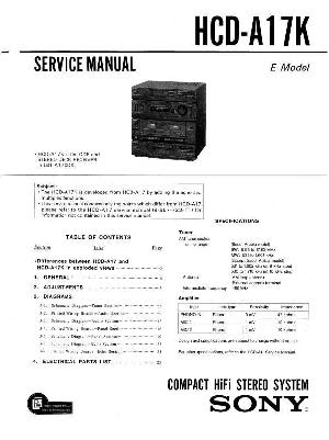 Сервисная инструкция Sony HCD-A17K  ― Manual-Shop.ru