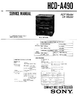 Сервисная инструкция Sony HCD-A490 ― Manual-Shop.ru