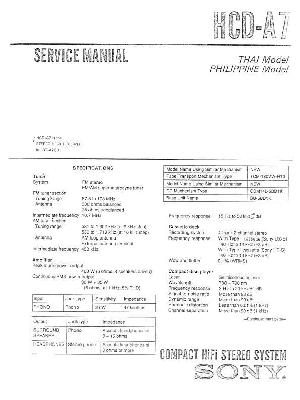 Сервисная инструкция Sony HCD-A7  ― Manual-Shop.ru