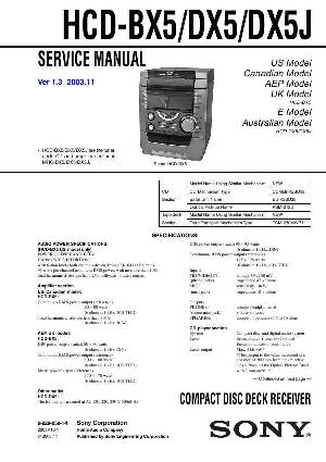 Сервисная инструкция Sony HCD-BX5, HCD-DX5 ― Manual-Shop.ru