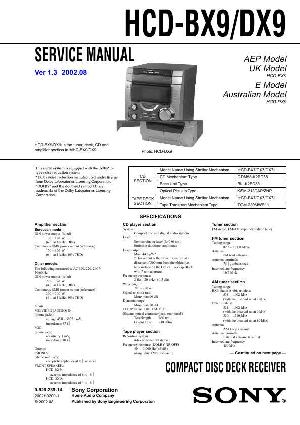 Сервисная инструкция Sony HCD-BX9, HCD-DX9 ― Manual-Shop.ru