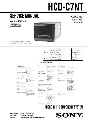 Сервисная инструкция Sony HCD-C7NT (CMT-C7NT) ― Manual-Shop.ru