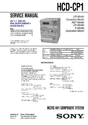 Сервисная инструкция Sony HCD-CP1 (CMT-CP1) ― Manual-Shop.ru