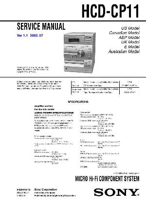 Сервисная инструкция Sony HCD-CP11 (для CMT-CP11) ― Manual-Shop.ru