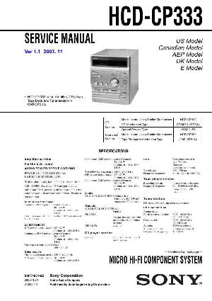 Сервисная инструкция Sony HCD-CP333 (CMT-CP333) ― Manual-Shop.ru