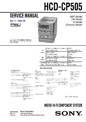 Сервисная инструкция Sony HCD-CP505 (CMT-CP505MD) ― Manual-Shop.ru