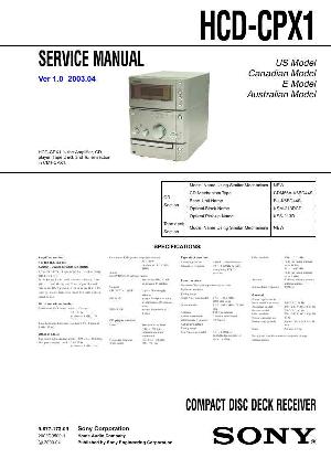 Сервисная инструкция Sony HCD-CPX1 (CMT-CPX1) ― Manual-Shop.ru