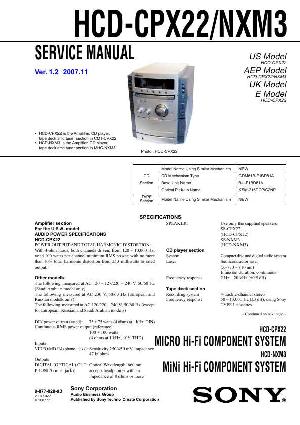 Сервисная инструкция Sony HCD-CPX22, HCD-NXM3  ― Manual-Shop.ru
