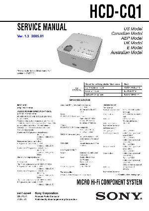 Сервисная инструкция Sony HCD-CQ1  ― Manual-Shop.ru