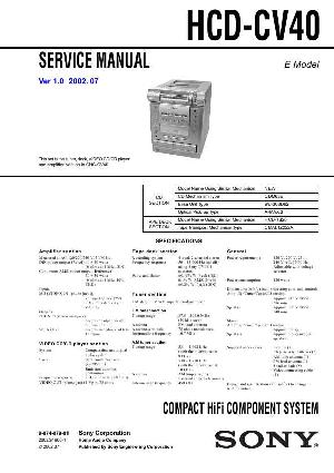 Сервисная инструкция Sony HCD-CV40 (CHC-CV40) ― Manual-Shop.ru