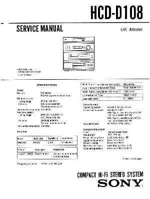 Сервисная инструкция Sony HCD-D108  ― Manual-Shop.ru
