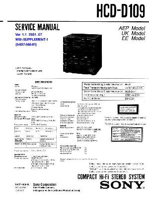 Сервисная инструкция Sony HCD-D109 ― Manual-Shop.ru