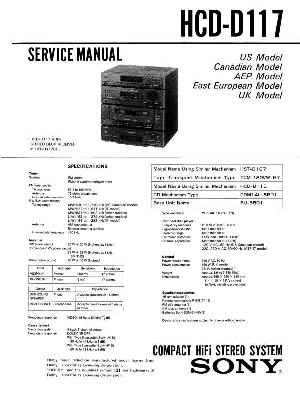 Сервисная инструкция Sony HCD-D117  ― Manual-Shop.ru