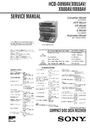 Сервисная инструкция Sony HCD-D890AV, HCD-XB55AV, HCD-XB80AV, HCD-XB88AV (LBT-D890AV, LBT-XB55AV/XB80AV/XB88AV) ― Manual-Shop.ru