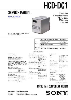 Сервисная инструкция Sony HCD-DC1 (CMT-DC1) ― Manual-Shop.ru