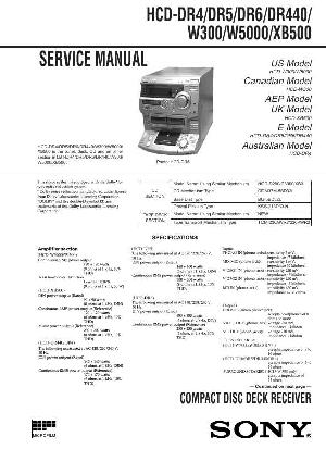 Сервисная инструкция Sony HCD-DR4, HCD-DR5, HCD-DR6, HCD-DR440, HCD-W300, HCD-W5000, HCD-XB500 ― Manual-Shop.ru