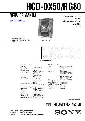 Сервисная инструкция Sony HCD-DX50, HCD-RG80 ― Manual-Shop.ru