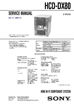 Сервисная инструкция Sony HCD-DX80 ― Manual-Shop.ru