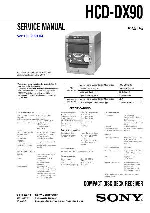 Сервисная инструкция Sony HCD-DX90 (MHC-DX90) ― Manual-Shop.ru