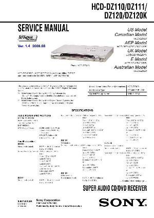 Сервисная инструкция Sony HCD-DZ110, HCD-DZ111, HCD-DZ120, HCD-DZ120K  ― Manual-Shop.ru