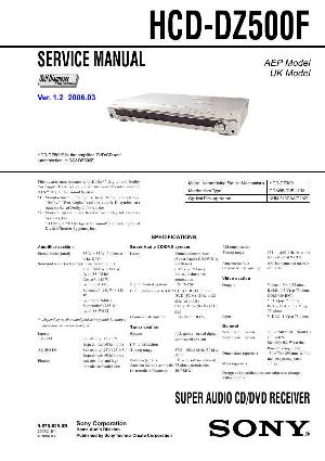 Сервисная инструкция Sony HCD-DZ500F  ― Manual-Shop.ru