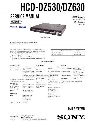 Сервисная инструкция Sony HCD-DZ530, HCD-DZ630  ― Manual-Shop.ru