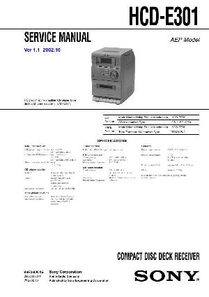 Сервисная инструкция Sony HCD-E301 (CMT-E301) ― Manual-Shop.ru