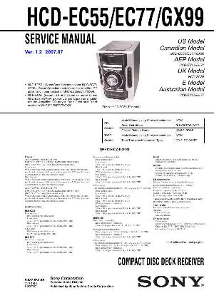 Сервисная инструкция Sony HCD-EC55, HCD-EC77, HCD-GX99  ― Manual-Shop.ru