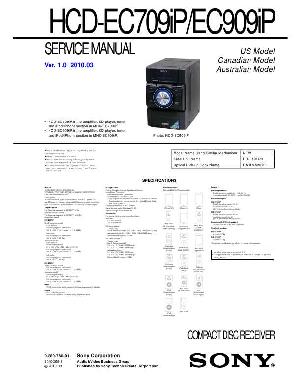 Сервисная инструкция Sony HCD-EC709IP, HCD-EC909IP ― Manual-Shop.ru