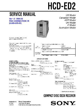 Сервисная инструкция Sony HCD-ED2 (CMT-ED2) ― Manual-Shop.ru