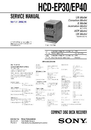 Сервисная инструкция Sony HCD-EP30, HCD-EP40 (CMT-EP30, CMT-EP40) ― Manual-Shop.ru