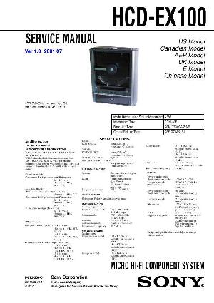 Сервисная инструкция Sony HCD-EX100 (CMT-EX100) ― Manual-Shop.ru