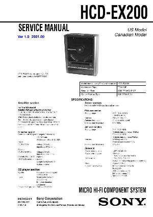 Сервисная инструкция Sony HCD-EX200 (CMT-EX200) ― Manual-Shop.ru