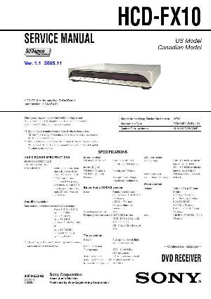 Сервисная инструкция Sony HCD-FX10  ― Manual-Shop.ru