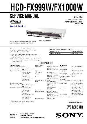 Сервисная инструкция Sony HCD-FX999W, HCD-FX1000W  ― Manual-Shop.ru