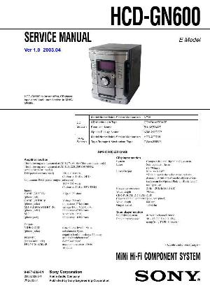Сервисная инструкция Sony HCD-GN600  ― Manual-Shop.ru