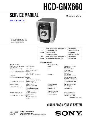 Сервисная инструкция Sony HCD-GNX660  ― Manual-Shop.ru