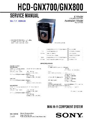 Сервисная инструкция Sony HCD-GNX700, HCD-GNX800  ― Manual-Shop.ru