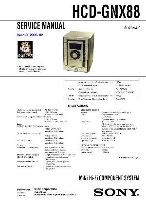 Сервисная инструкция Sony HCD-GNX88  ― Manual-Shop.ru