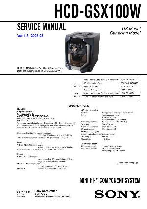 Сервисная инструкция Sony HCD-GSX100W (MHC-GSX100W) ― Manual-Shop.ru