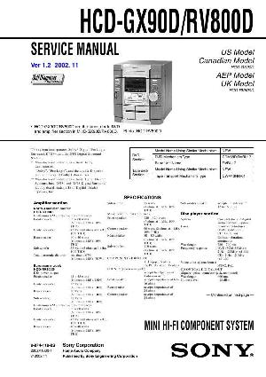 Сервисная инструкция Sony HCD-GX90D, HCD-RV800D  ― Manual-Shop.ru