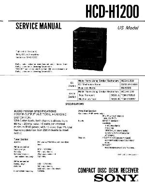 Сервисная инструкция Sony HCD-H1200  ― Manual-Shop.ru